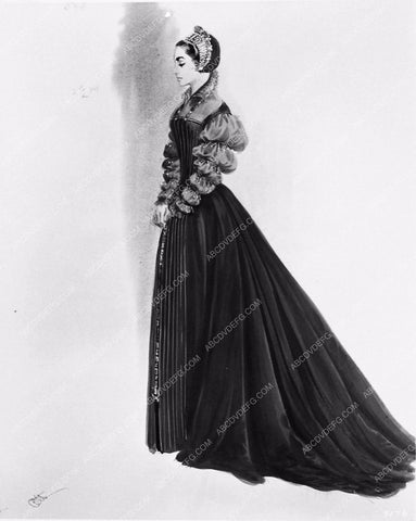 costume wardrobe sketch for Marisa Pavan 3212-14
