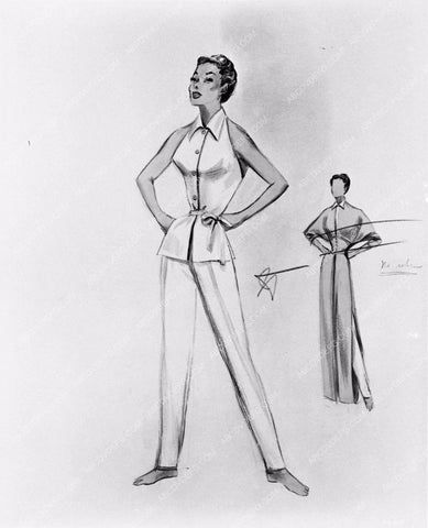 costume wardrobe sketch for Esther Williams 3212-16