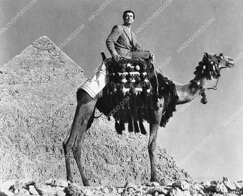 Robert Taylor on location Egypt Pyramids film Valley of the Kings 3259-06