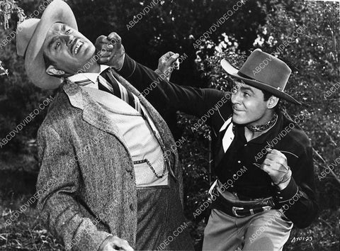 Allan Lane punching the bad guy film Silver City Kid 3262-31