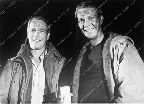 Paul Newman Steve McQueen behind the scenes The Towering Inferno 3278a-21