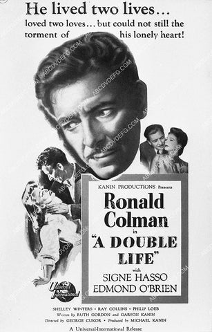 ad slick Ronald Colman film A Double Life 3381-14