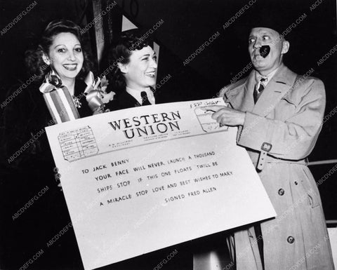 candid Jack Benny Mary Livingstone and giant Telegram west company 3401-13