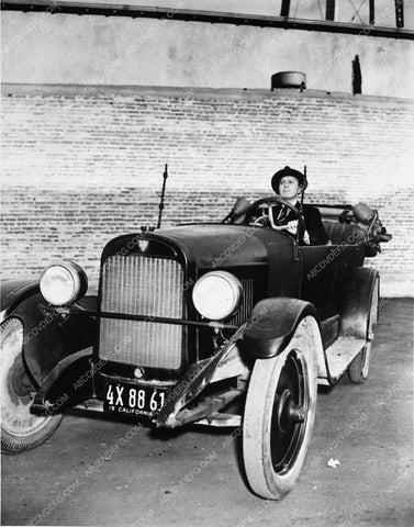 candid Jack Benny in his 1928 Maxwell Automobile car 3401-25