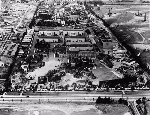 historic Hollywood 20th Century Fox Studios Pico aerial view 3406-04