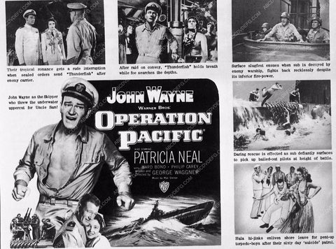 ad slick John Wayne film Operation Pacific 3414-35