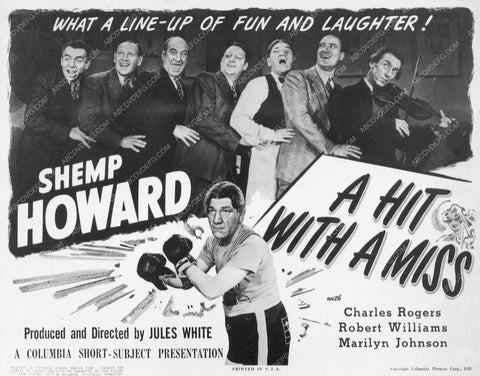 ad slick Shemp Howard A Hit With A Miss 3451-26