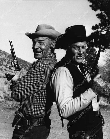 Randolph Scott Joel McCrea having fun on location film Ride the High Country 3497-22