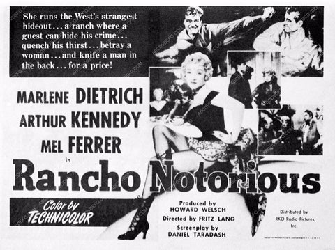 ad slick Marlene Dietrich Rancho Notorious 3515-02