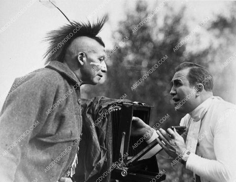 Native American Indian and camerman maybe old movie camera silent film The Denial 3516-27