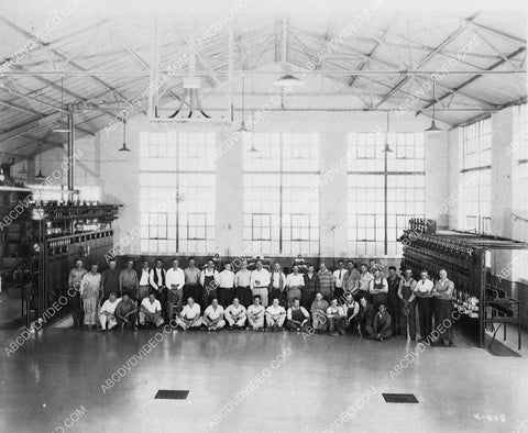 historic Hollywood 1926 MGM Studio electricians in the studio powerhouse 3516-28