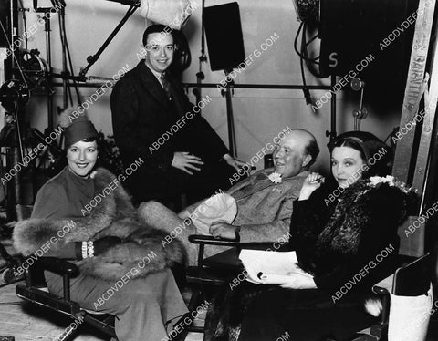 candid Robert Florey Guy Kibbee Zasu Pitts on set unknown film 3517-26