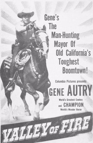 ad slick Gene Autry Valley of Fire 3558a-02