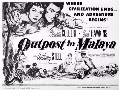 ad slick Claudette Colbert Outpost in Malaya 3575-02