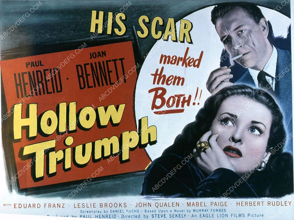 Paul Henreid Joan Bennett film noir Hollow Triumph 35m-795 – ABCDVDVIDEO