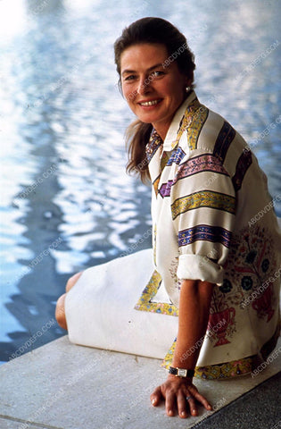 Ingrid Bergman sitting by the water 35m-809