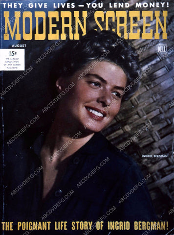 Ingrid Bergman Modern Screen magazine cover 35m-811