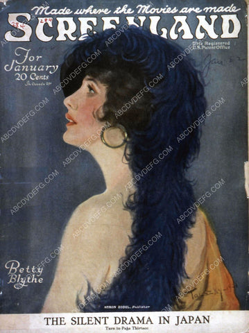Betty Blythe Screenland magazine cover 35m-878