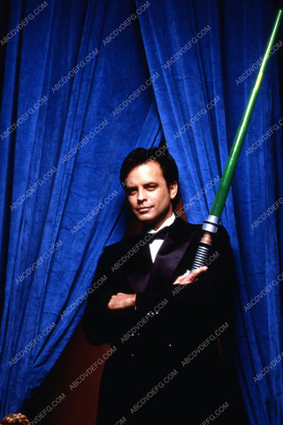 Roger Lodge and his light saber Sci-Fi Channel TV SF Vortex 35m-10158