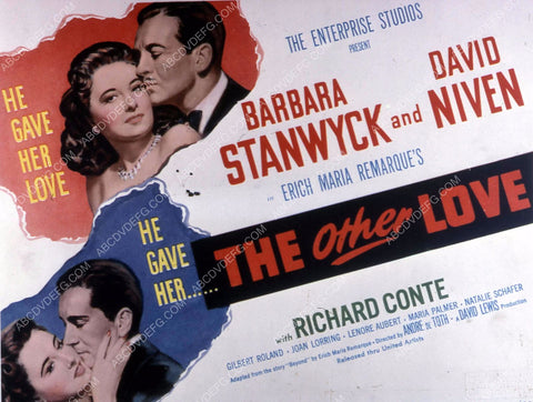 Barbara Stanwyck David Niven film The Other Love 35m-10357