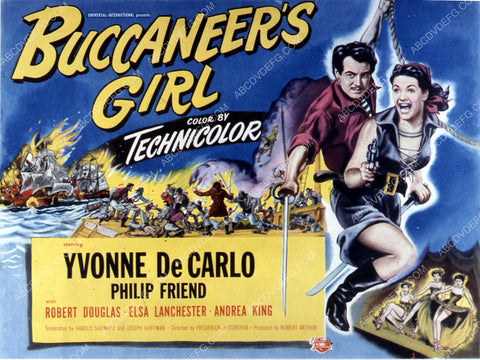 Yvonne De Carlo Philip Friend film Buccaneer's Girl 35m-10358