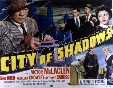 Victor McLaglen Kathleen Crowley film City of Shadows 35m-10437