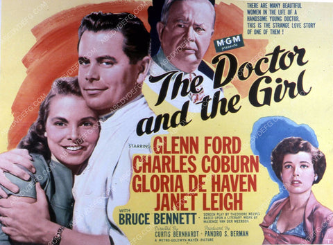 Glenn Ford Janet Leigh Gloria De Haven Charles Coburn film The Doctor and the Girl 35m-10465