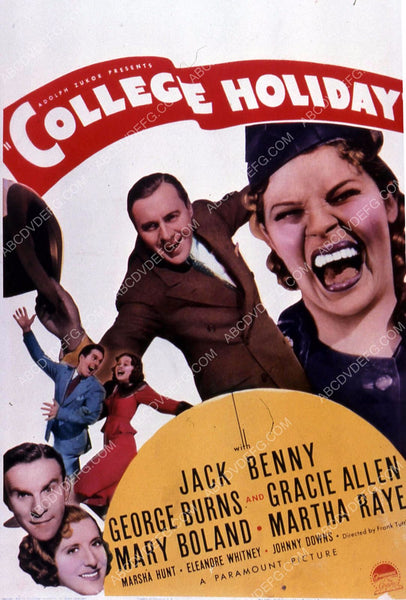 Jack Benny Martha Raye George Burns Gracie Allen film College Holiday ...