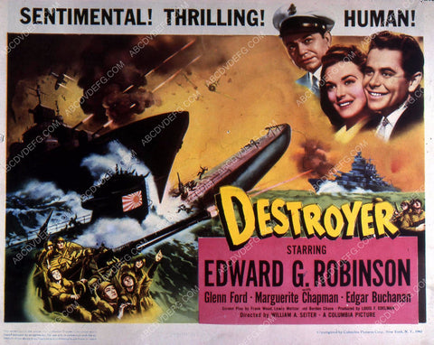Edward G Robinson Glenn Ford Marguerite Chapman film Destroyer 35m-10479