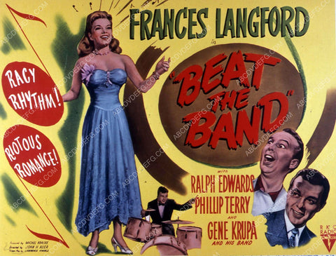 Frances Langford Ralph Edwards Gene Krupa film Beat the Band 35m-10489