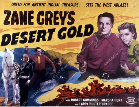 Robert Cummings Marsha Hunt Buster Crabbe film Desert Gold 35m-10524