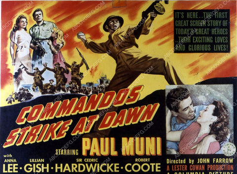 Paul Muni Anna Lee film Commandos Strike at Dawn 35m-10527