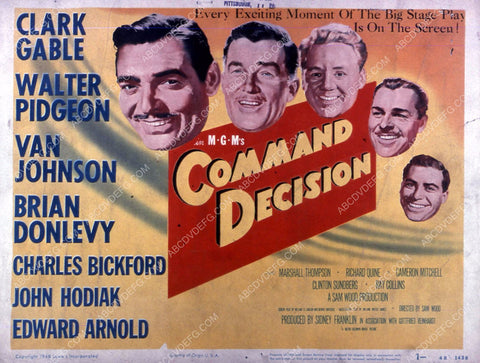 Clark Gable Walter Pidgeon Van Johnson film Command Decision 35m-10533