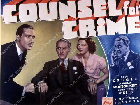Otto Kruger Jacqueline Wells Douglass Montgomery film Counsel for Crime 35m-10537