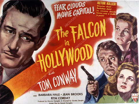 Tom Conway Barbara Hale film The Falcon in Hollywood 35m-10623