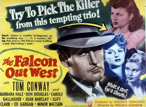 Tom Conway Barbara Hale film The Falcon Out West 35m-10661