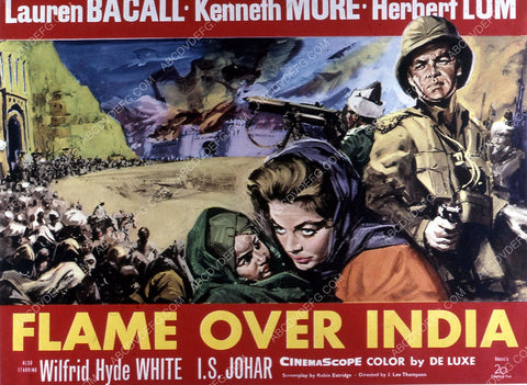 Lauren Bacall Kenneth Moore film Flame Over India 35m-10683