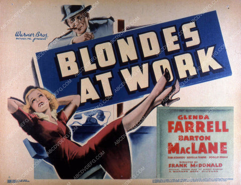 Glenda Farrell Barton MacLane film Blondes at Work 35m-10701