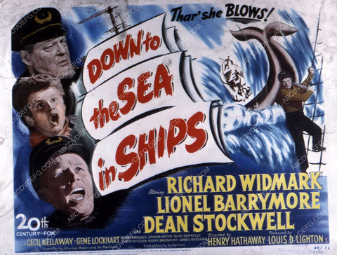 Richard Widmark Lionel Barrymore Dean Stockwell Down to the Sea in Ships 35m-10781