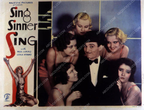 Paul Lukas Leila Hyams Ruth Donnelly Joyce Compton Jill Dennett Sing Sinner Sing 35m-10804