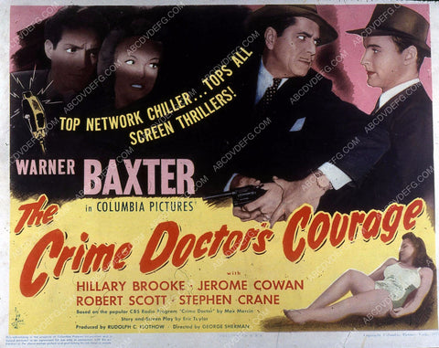 Warner Baxter Hillary Brooke film Crime Doctor's Courage 35m-10864