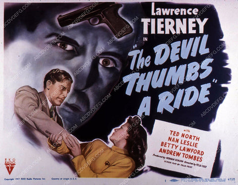 Lawrence Tierney Nan Leslie film noir The Devil Thumbs a Ride 35m-10877