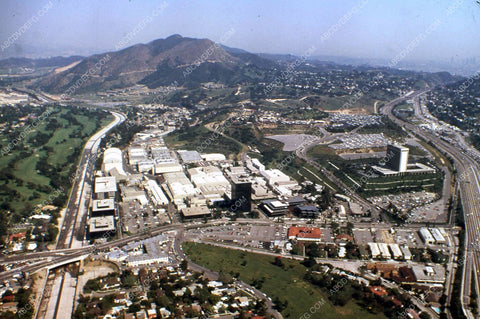 circa 1978 historic Los Angeles Universal City Studios aerial shot 35m-10953