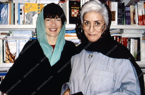 CNN news field reporter Christiane Amanpour Gouli Imami from Tehran bookstore 35m-11360
