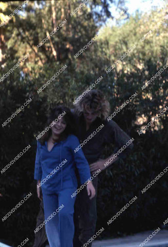 exclusive Leif Garrett sister Dawn Lyn play w dog by swimming pool in backyard 35m-14277