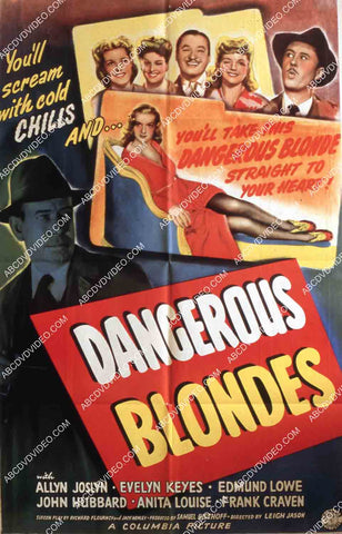 Allyn Joslyn Evelyn Keyes film Dangerous Blondes 35m-15342