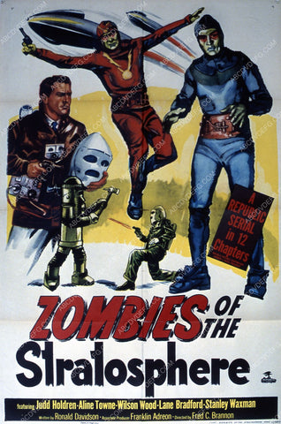 ad slick Judd Holdren serial film Zombies of the Stratosphere 35m-1546