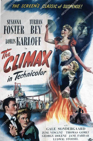 Susanna Foster Turhan Bey Boris Karloff film The Climax 35m-15525