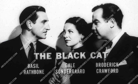 Basil Rathbone Gale Sondergaard Broderick Crawford film The Black Cat 35m-15808