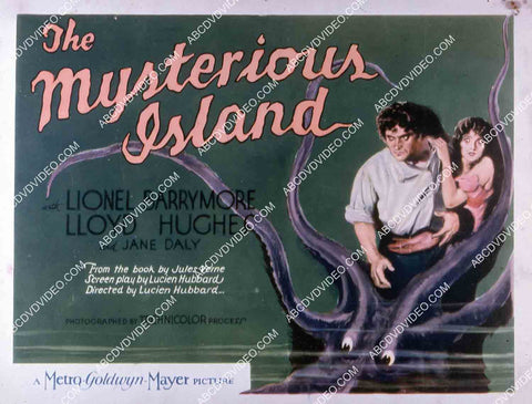 Lionel Barrymore Lloyd Hughes Jane Daly silent film The Mysterious Island 35m-16013